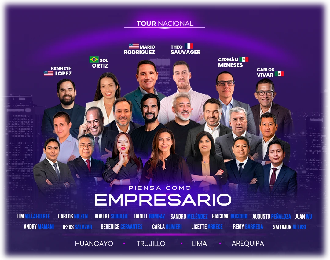 Lineup General del Tour · Piensa Como Empresario